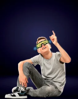 Nachtkijker met intrekbare LED-lampjes en verstelbare elastieken - Groen getint glas -Nachtkijker