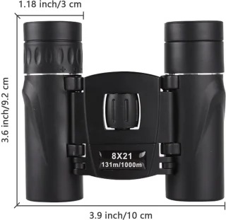 Verrekijker 8x21, verrekijker voor volwassenen, nachtkijker, verrekijker voor volwassenen, hoge vergroting, kleine zakverrekijker compact, verrekijker voor vogelspotten, jacht, groot