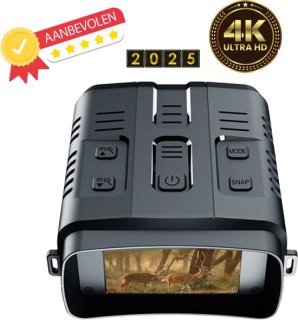 Nachtkijker met Infrarood - 4K Ultra HD & 42MP - 800m - Verrekijker - Night vision - 10x Zoom - 64GB Micro-SD-kaart- Zwart review
