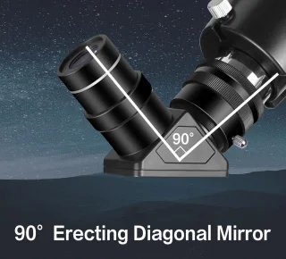 Professionele refractortelescoop voor volwassenen - Astronomie 80 mm diafragma 900 mm - Compact en draagbaar met draagtas Nachtkijker
