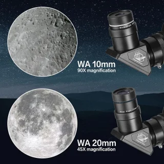 Professionele refractortelescoop voor volwassenen - Astronomie 80 mm diafragma 900 mm - Compact en draagbaar met draagtas Nachtkijker