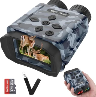 Nachtkijker - Verrekijker - Infrarood - LCD-Display - 8x Digitale Zoom - 32GB - 1080p HD - Zwart