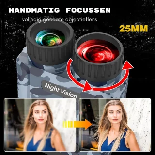 Nachtkijker - Verrekijker - Infrarood - LCD-Display - 8x Digitale Zoom - 32GB - 1080p HD - Zwart