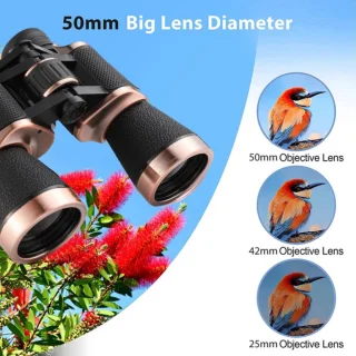 Krachtige Verrekijker 20X50 Lange Afstand Professionele HD Krachtige Telescoop Optische HD Glazen Lens Lage Licht Nachtzicht Jacht Draagbare Nachtkijker Ook Bruikbaar Met Weinig Licht Buiten Voor Reizen Vakantie Natuur Bezichtigen