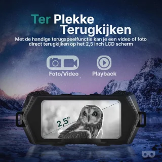 Nachtkijker met Digitale Camera en Infrarood Technologie – HD Beelden tot 400 Meter – Inclusief 32GB SD Kaart