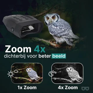 Nachtkijker met Digitale Camera en Infrarood Technologie – HD Beelden tot 400 Meter – Inclusief 32GB SD Kaart
