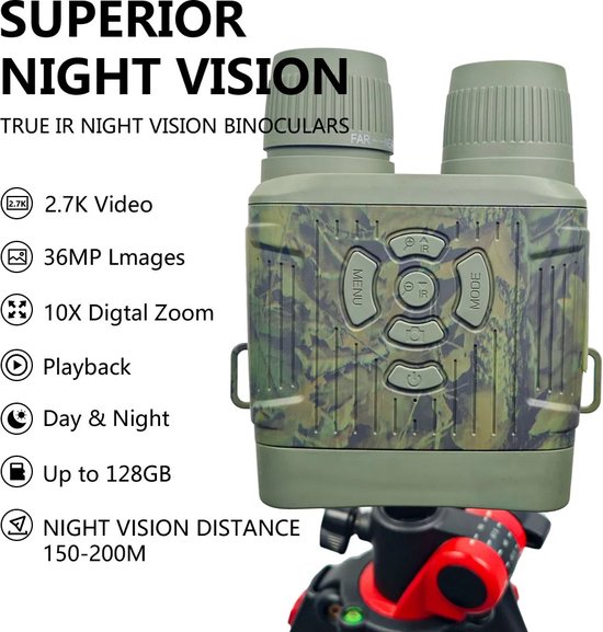 200M Infrarood Nachtkijker 2.7K HD 10x Zoom review