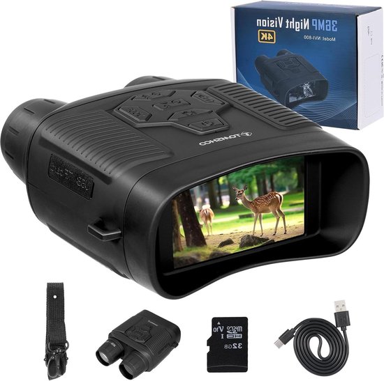 4K 36MP Nachtkijker met 68x Zoom en Oplaadbare Accu - 32GB Geheugenkaart review