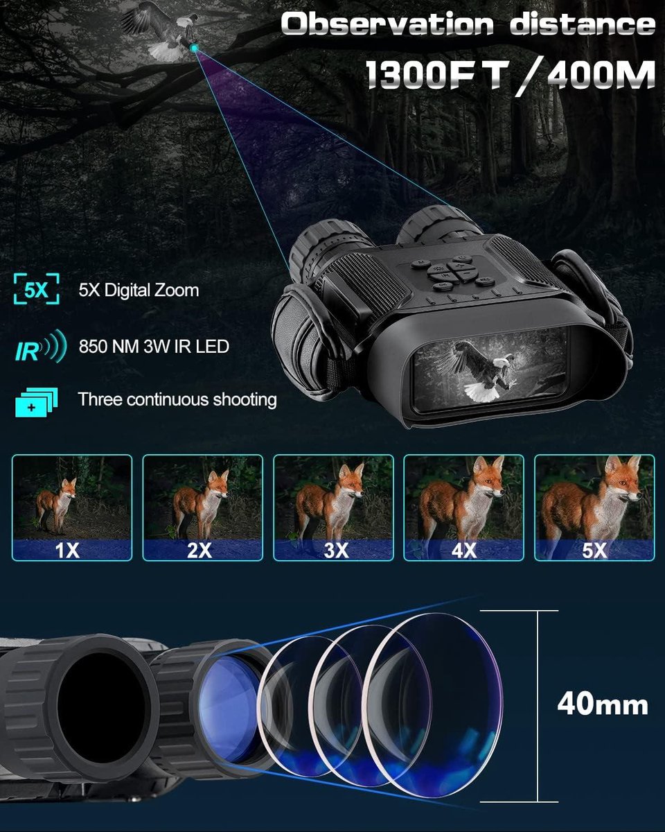 4K HD Infrarood Digitale Verrekijker 32G4in TFT
