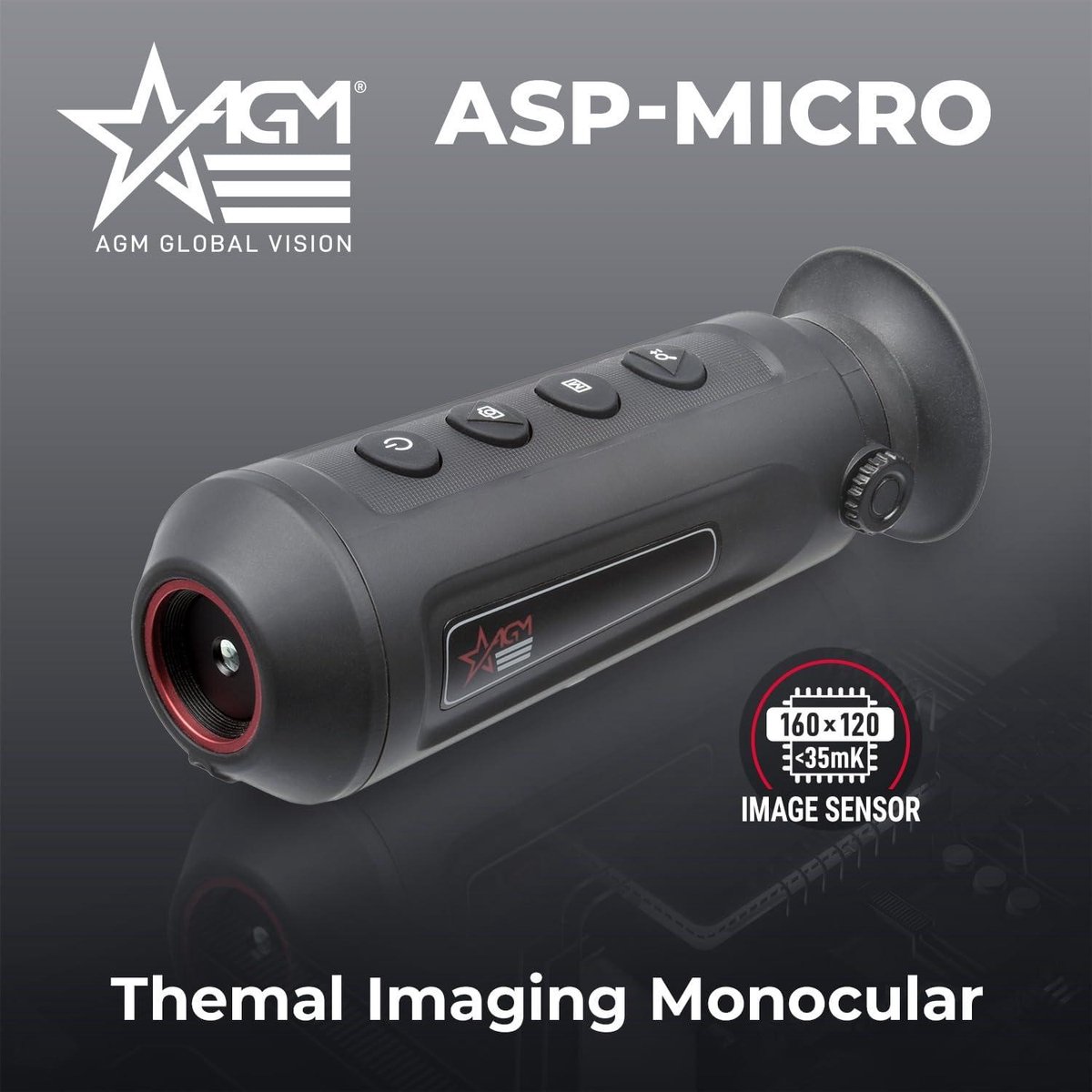 AGM Asp-Micro TM-160 thermisch beeldmonoculair zwart
