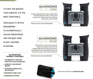 BluHorizons 10x26 Verrekijker Compact Licht