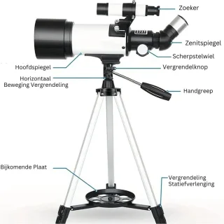 DailySupplies Sterrenkijker Telescoop Zwart-Wit met Statief en Tas