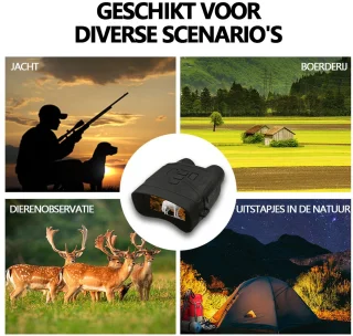 Gloovon 4K Nachtkijker Verrekijker 36MP 5x Zoom 64GB