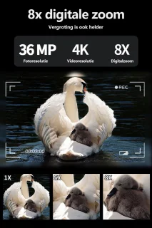 Gloovon 4K Ultra HD Nachtkijker 36MP Zwart