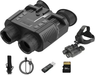 Gloovon Hoofdgemonteerde Nachtkijker 4K Ultra HD Zwart