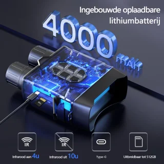 Gloovon Nachtkijker 5K Ultra HD Zwart