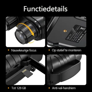 Gloovon Nachtkijker Full HD 20MP 10x Zoom Zwart