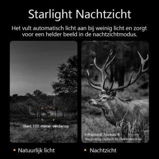 Gloovon Nachtkijker Full HD 20MP 10x Zoom Zwart