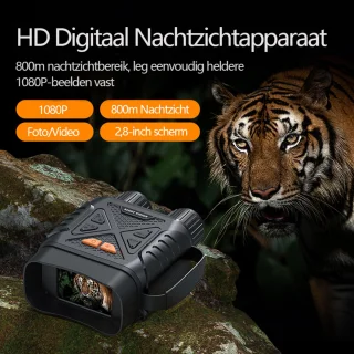 Gloovon Nachtkijker Full HD 20MP 10x Zoom Zwart