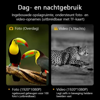 Gloovon Nachtkijker Full HD 20MP 10x Zoom Zwart
