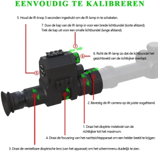 Gloovon Nachtkijker Full HD 20MP Zwart