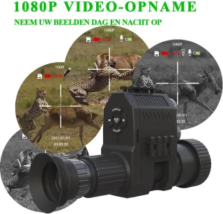 Gloovon Nachtkijker Full HD 20MP Zwart