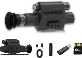 Gloovon Nachtzicht Verrekijker 50mm Full HD 20MP Zwart