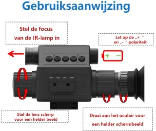 Gloovon Nachtzicht Verrekijker 50mm Full HD 20MP Zwart