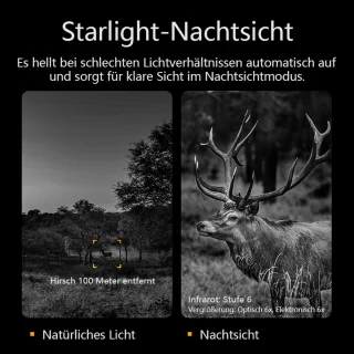 Gloovon Night Vision 4K Infrarood Verrekijker 10x Zoom Zwart