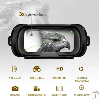 Happyment Nachtkijker Modern 1080P HD 300m met 32GB