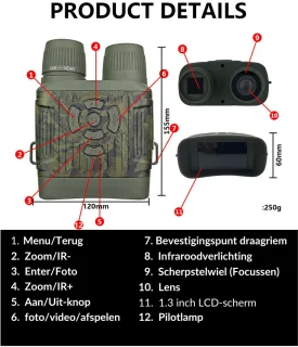 iTechy Nachtkijker 2.7K 10X HD Monokijker