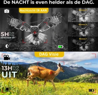 Luxe Nightvision Verrekijker Met Warmtebeeld 300M Met SD Kaart
