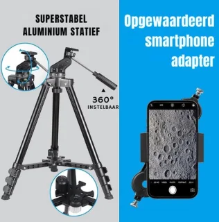 Luxe Sterrenkijker Telescoop Met Statief Wit