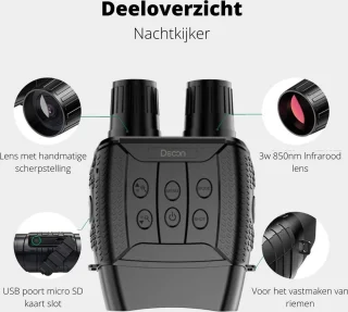MrGoods Nachtkijker Digitale Verrekijker met Infrarood 32GB
