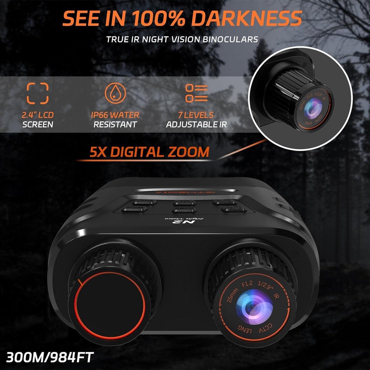 Wat vinden we goed aan de Nachtkijker 1080p TFT LCD 24 inch met 32GB geheugenkaart