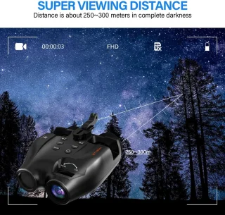 Nachtkijker Digitale Infrarood 5x Zoom 300m Zwart