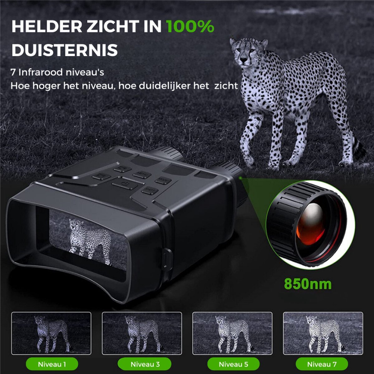 Wat vinden we goed aan de Nachtkijker infrarood zwart