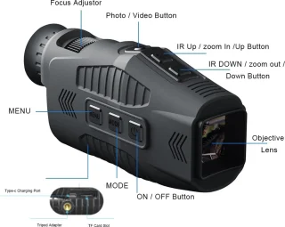 Nachtkijker Verrekijker 5x digitale zoom IR camera HD video