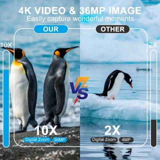 Nachtzicht Verrekijker 10x Digitaal Zoom 4K Infrarood Wifi