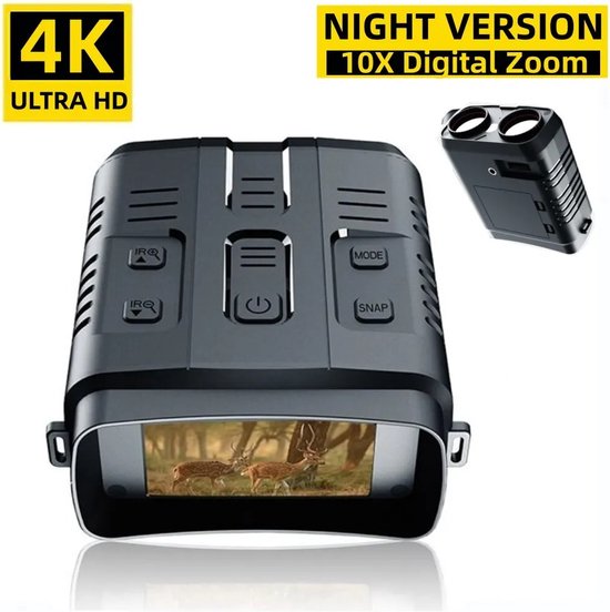 Nachtzicht Verrekijker 10x Digitaal Zoom 4K Infrarood Wifi review