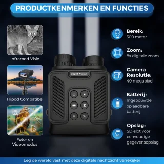 Nereb 4K Ultra HD Nachtkijker 40MP