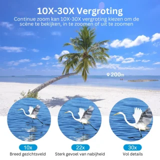 Professionele Nachtkijker 10-30x50 Zwart