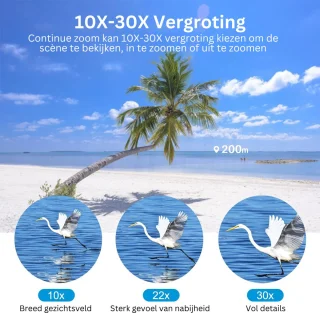 Wat vinden we goed aan de RUX® Professionele Nachtkijker Monokijker 10-30x50