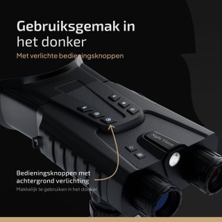 Verranox Full-Color Nachtkijker Zwart 4K Digitale Verrekijker