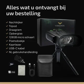 Verranox Full-Color Nachtkijker Zwart 4K Digitale Verrekijker