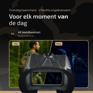 Verranox Full-Color Nachtkijker Zwart 4K Digitale Verrekijker