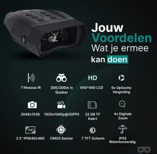 Zoomble PRO Nachtkijker met Digitale Camera en 32GB SD Kaart