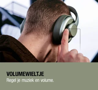 Fresh 'n Rebel Clam Ace 2 – Draadloze Bluetooth Koptelefoon met Active Noise Cancelling – 100+ uur Speeltijd - Met volume wiel - Dried Green