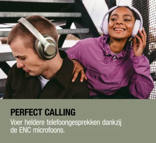 Fresh 'n Rebel Clam Ace 2 – Draadloze Bluetooth Koptelefoon met Active Noise Cancelling – 100+ uur Speeltijd - Met volume wiel - Dried Green