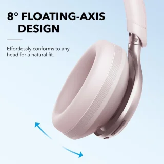 soundcore by Anker Space One Draadloze Over-ear Koptelefoon Roze - Headphones - Active Noise Cancelling, Multipoint Connection, 55 uur accuduur, Bluetooth 5.3, LDAC, Hi-Res Certified